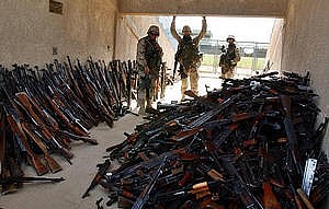 armi sequestrate alle milizie iraqene