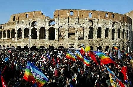 corteo di pace a roma