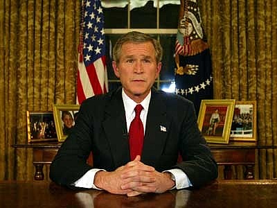 Il presidente Bush nel suo discorso