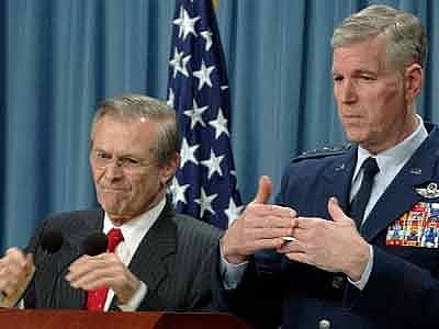 Segretario alla Difesa Donald Rumsfeld e capo di Stato Maggiore, Richard Myers